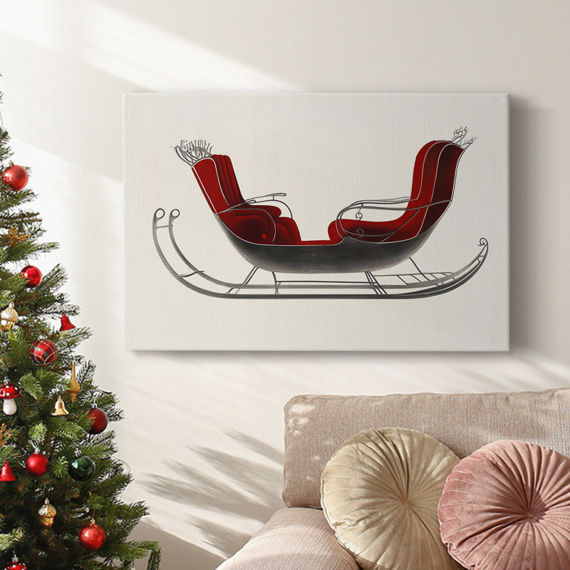 Art des Fêtes de Noël - Toile tendue avec châssis - Série 3-XXIV, H 16 po x l 24 po