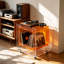 Table de chevet roulante en forme de cube acrylique pour tourne-disque, verte/orange/rouge-1961970032-1961970039