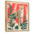 Toile avec cadre flottant or