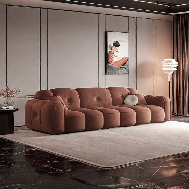 Canapé droit minimaliste de luxe minimaliste, H 29,92 po x l 133,85 po x P 39,37 po, 5