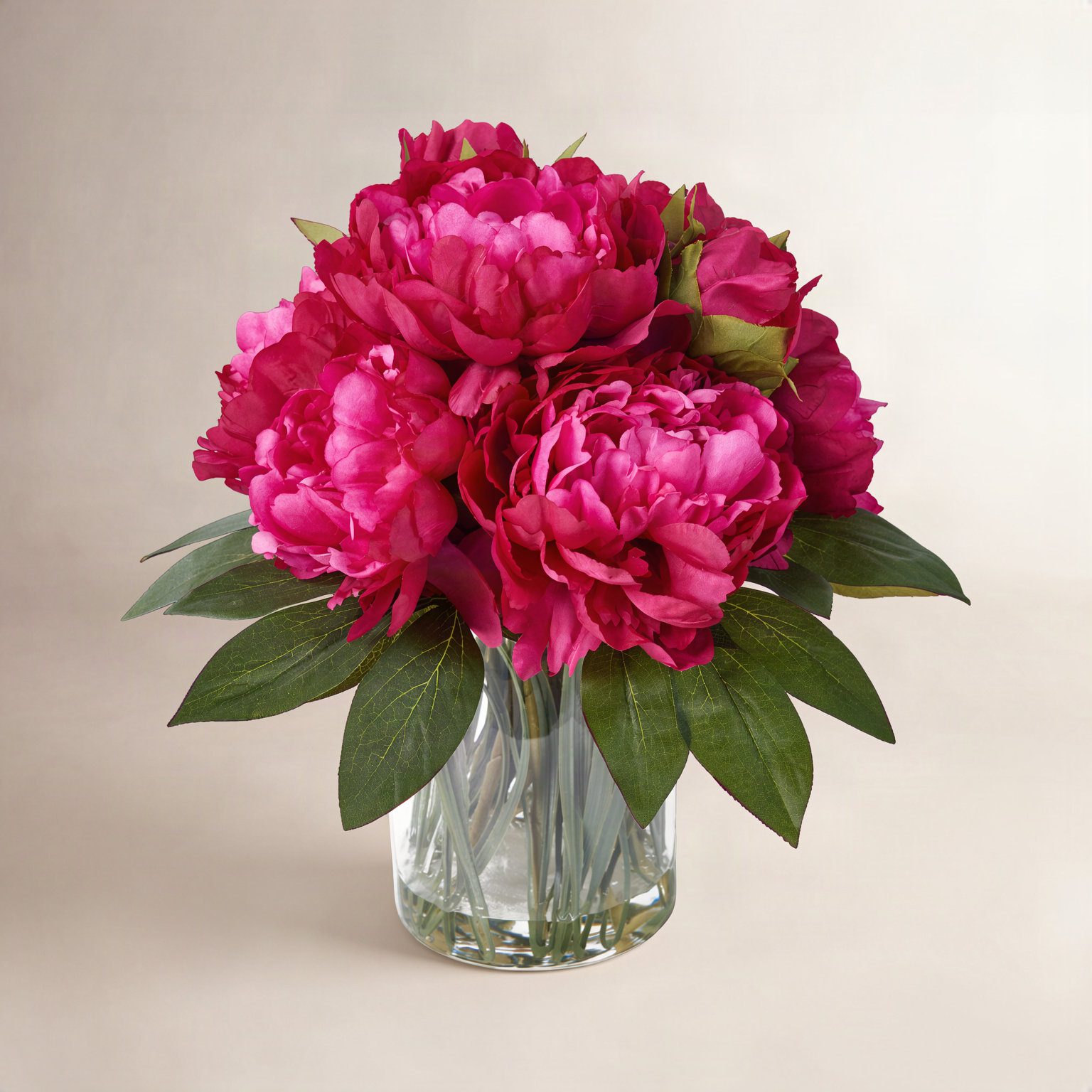 Moreell Peony Floral Arrangement, Pink/Green
