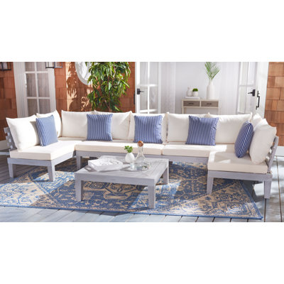 Tokarz Sectional Seating Group with Cushions by Beachcrest Home