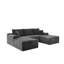 Space-saving Grey Modular Sectionals, Plush Corduroy, For Living Rooms