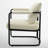 Mid-century Modern Upholstered Accent Chair With Ultra Thick Cushion And Industrial Metal Frame-2077581864