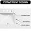 Comptoir de salle de bain en pierre 60 po x 22 po avec lavabo sous-comptoir en céramique - lavabo blanc élégant au look moderne