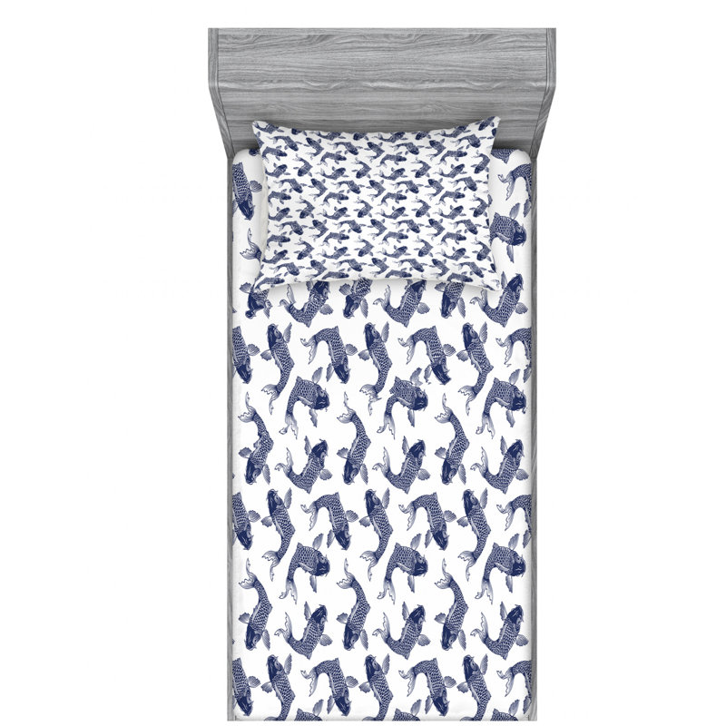 Microfiber Sheet Set, Twin Sheet Set with Fitted Sheet