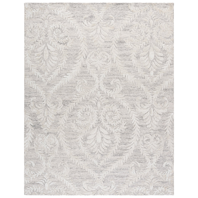Glamour 612 touffeté à la main 55% laine; 35% viscose; Tapis damassé 10% coton, Rectangulaire 8 pi x 10 pi