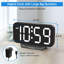 Réveille-matin numérique mince avec affichage à miroir, horloge de bureau électrique à brancher avec gradateur à 6 niveaux, pile de secours et volume d'alarme réglable pour la chambre à coucher, le bureau-361339828