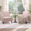 Ensemble de 2 fauteuils d'appoint rembourrés Chenille Comfort-1179148643