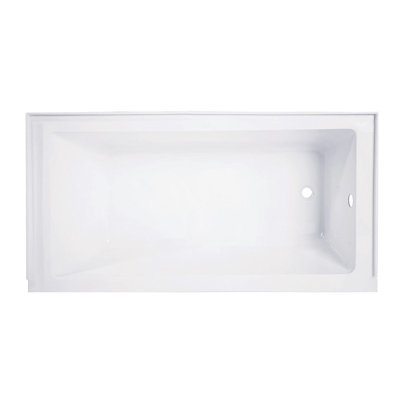 Kingston Brass Aqua Eden 60-Inch Acrylic Rectangular Drop-In Tub