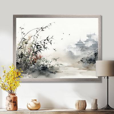 «Asian Art Sumi Bird Serenity XIII», reproduction d'art sur toile