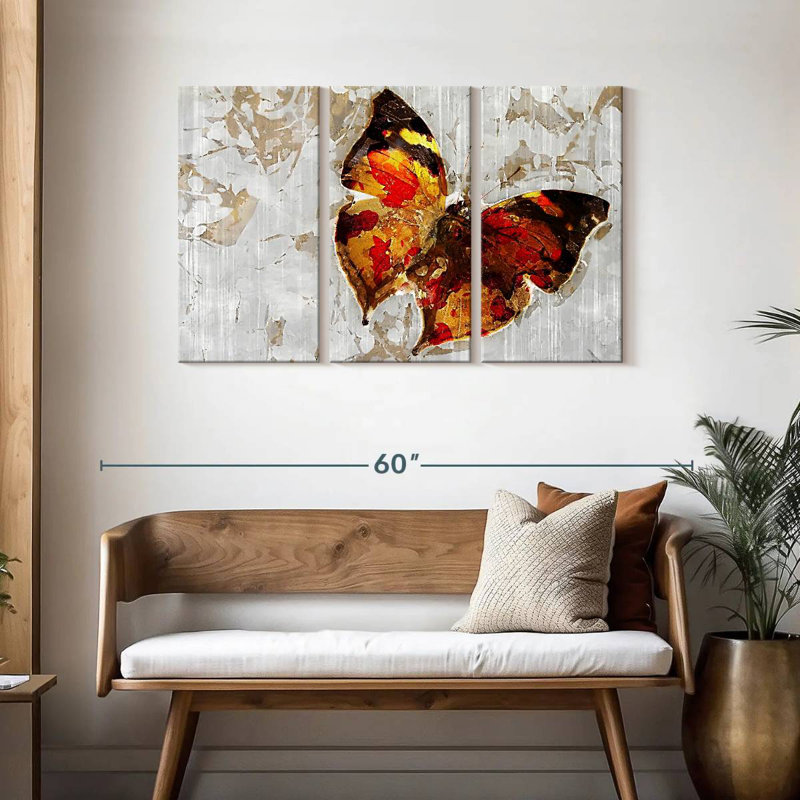 Brampt Grunge Butterfly, 28" H x 45" W
