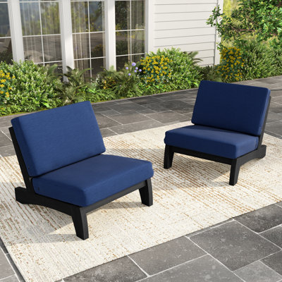 Ensemble de conversation d'extérieur 2 pièces avec coussins pour patio ou jardin Polett