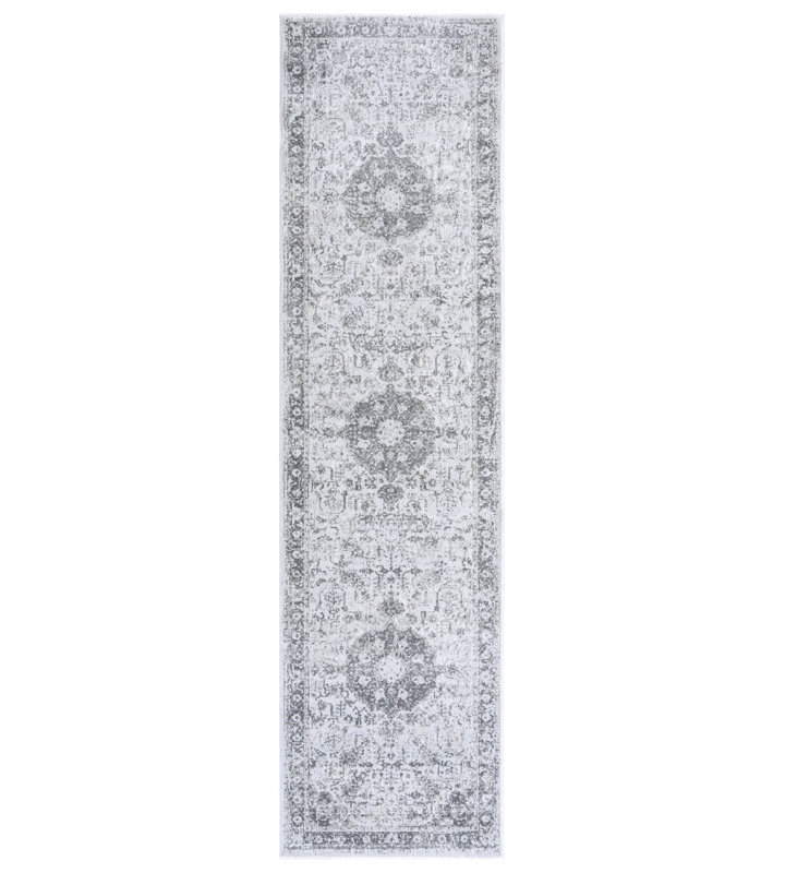 Tapis oriental en polypropylène tissé à la machine Carlysia, Tapis de couloir 2 pi 7 po x 10 pi