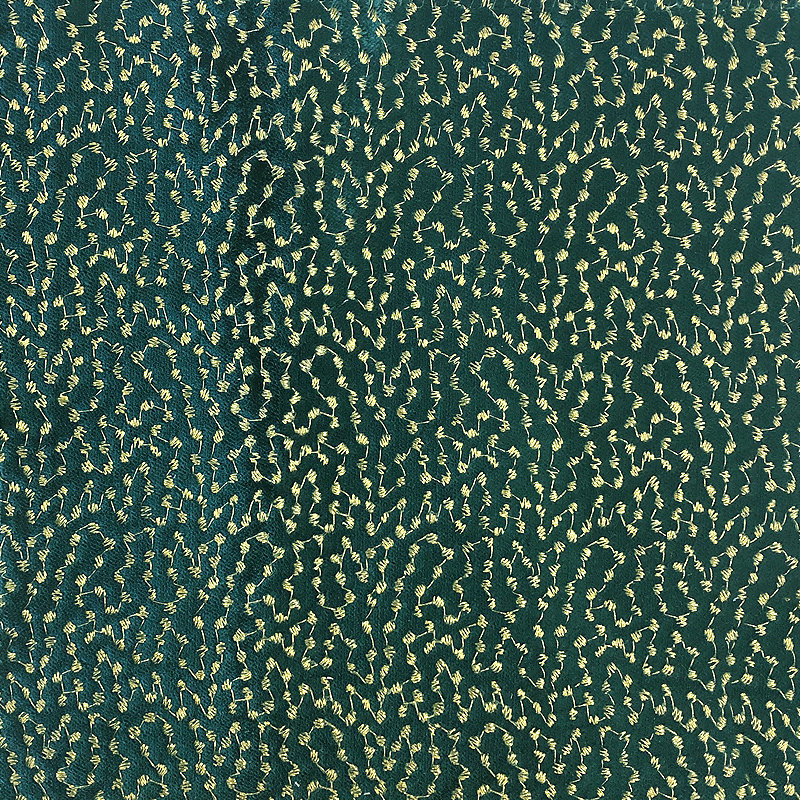 Embroidered Velvet | Jordana Fabric_JORDANA, Peacock