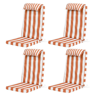 Deck Outdoor High Back Seat Pad, Pack of 4