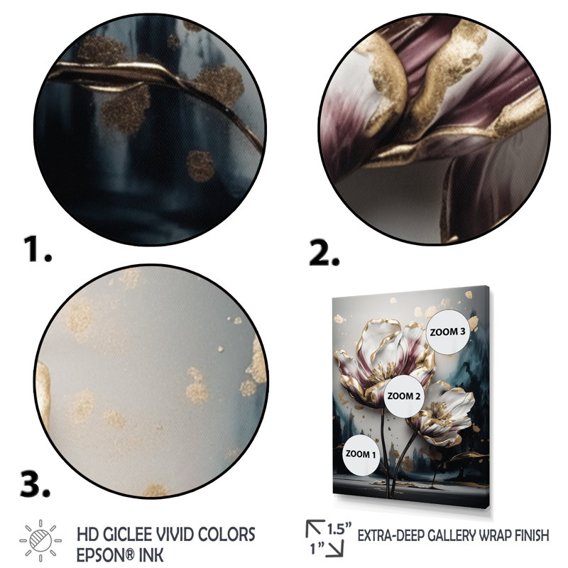 «Pink Tulip Cascade I», reproduction d'art sur toile, H 32 po x l 24 po x P 1 po, Cadre flottant noir