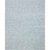 Global Recycled Standard Bubbles Hand-Woven Textural Loop Pile Recycled Rug Lagoon Blue
