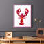 Reproduction encadrée de homard - bois massif-1077208269-1077208273