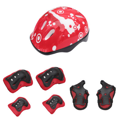 1 Set Of Kids Outdoor Sports Protective Gear Safety Pads Head Wrist Protector