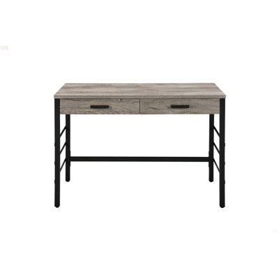 Disho  Light Weathered Oak &  Finish Writing Desk W/USB (Not Including Office Chairs)
