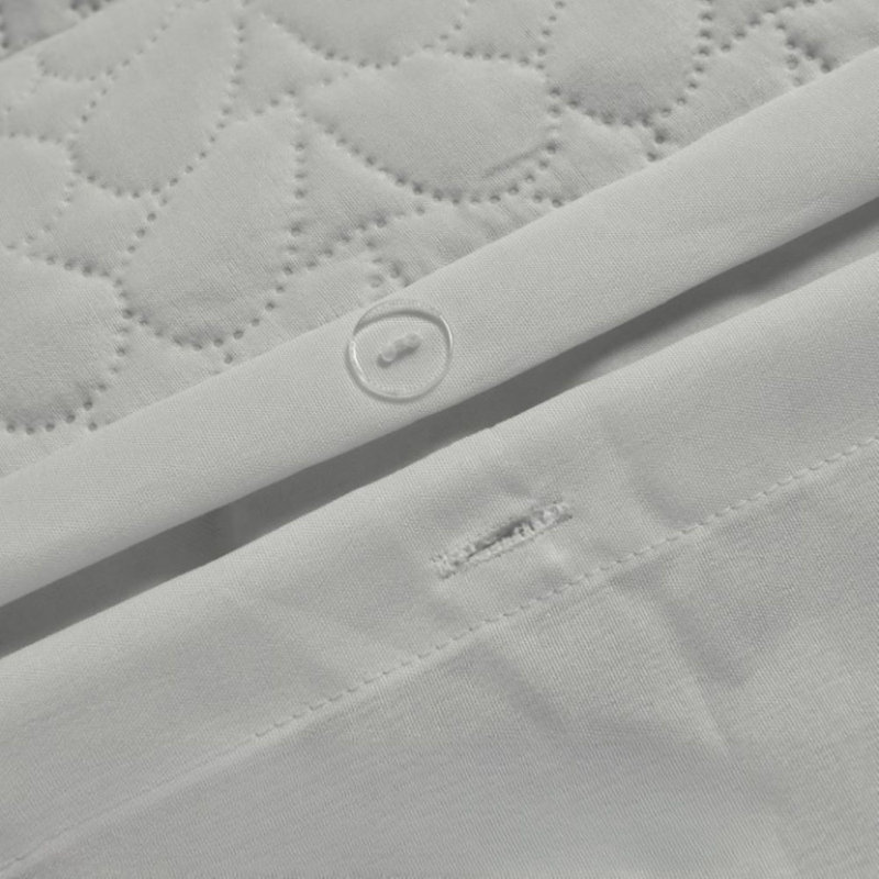 3D Embossed Pattern Kinsley Duvet Set, Single Duvet Cover Set, Grey, 2