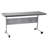 Training Rectangle Flip Top Training Table with Casters and Modesty Panel and Cable Management-48571102