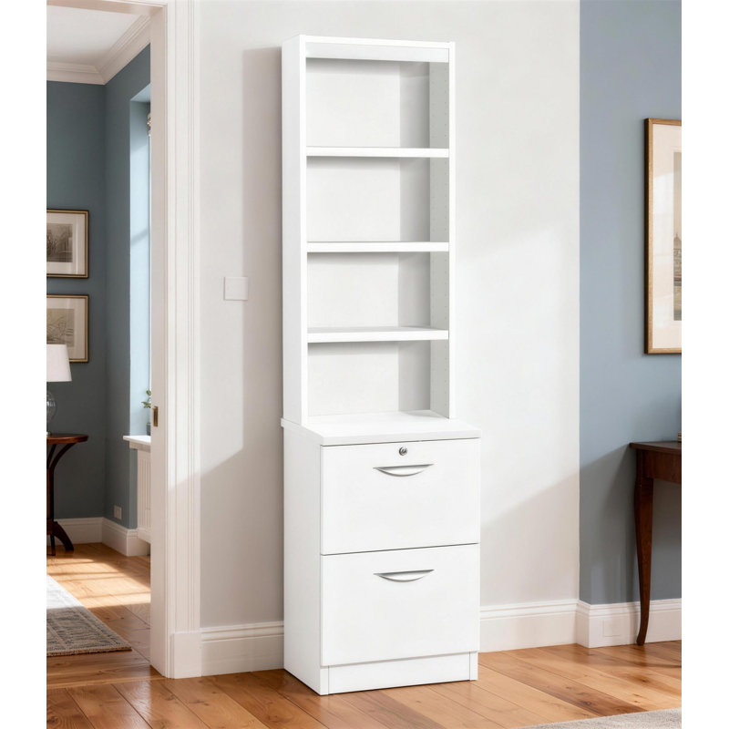 Cosmo 48cm Wide 2 -Drawer File Cabinet, White