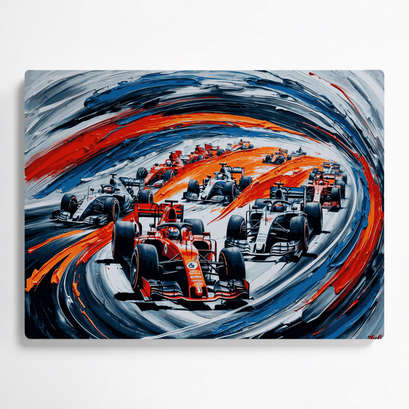 Sports Formula Grey Metal Wall Art, 11" H x 14" W