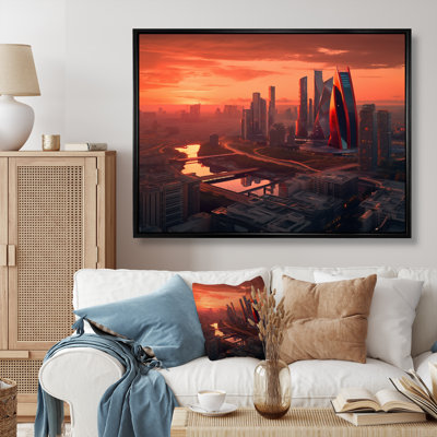 «Orange and Pink Architectural Merveilles II», reproduction sur toile