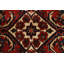 Tapis rouge en laine noué à la main de conception unique 4 pi 5 po x 7 pi 1 po années 1980