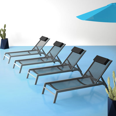 Catania 50cm Long Reclining Single Chaise with Cushions