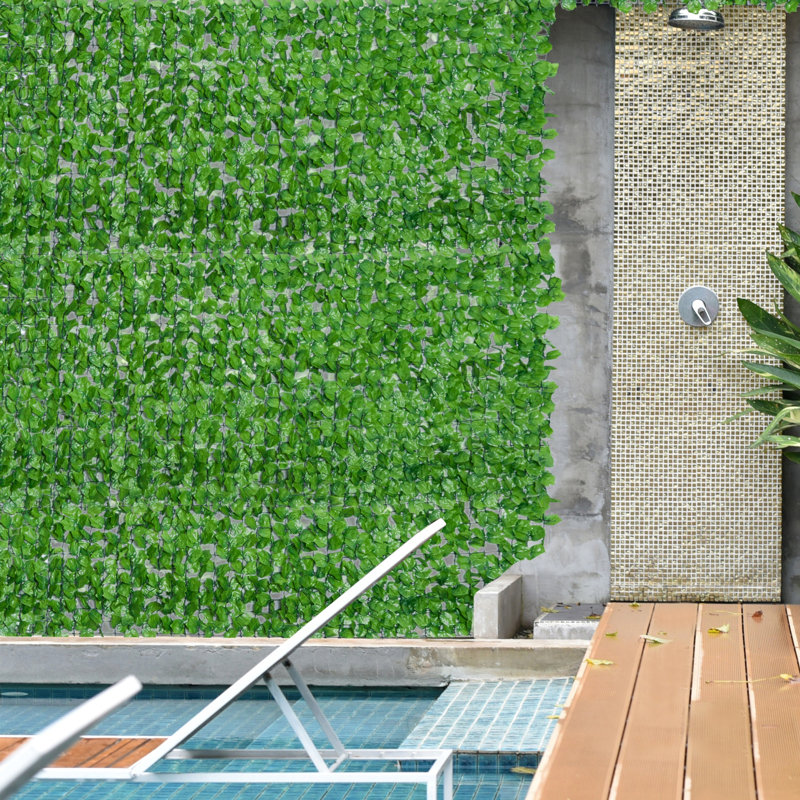 Outsunny Decorative Trellis with Artificial Leaves, 3 x 1m, Ivy Leaves