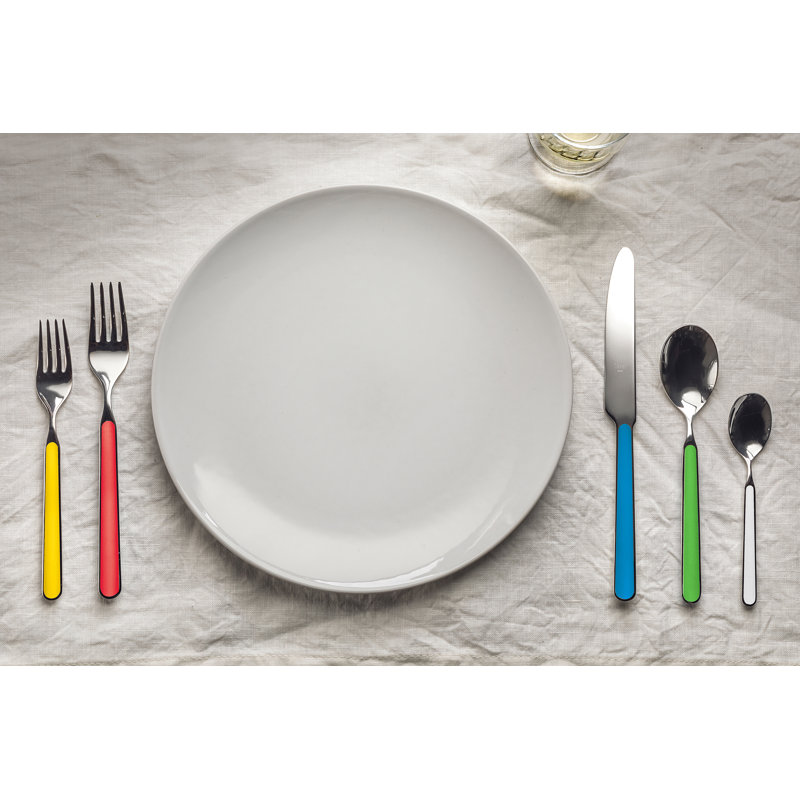 Fantasia Flatware Set - 67 Pieces - Vanilla, Mustard