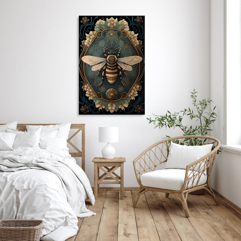 «Daisies And Bee», impression sur toile tendue, H 10 po x L 8 po x l 1,25 po