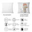 Rectangle,Cute Girl With Dog - Shabby Elegance Printed Throw Pillow