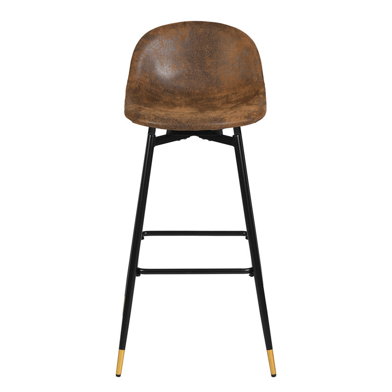 Bradham Swivel Upholstered Counter Stool with Metal Frame