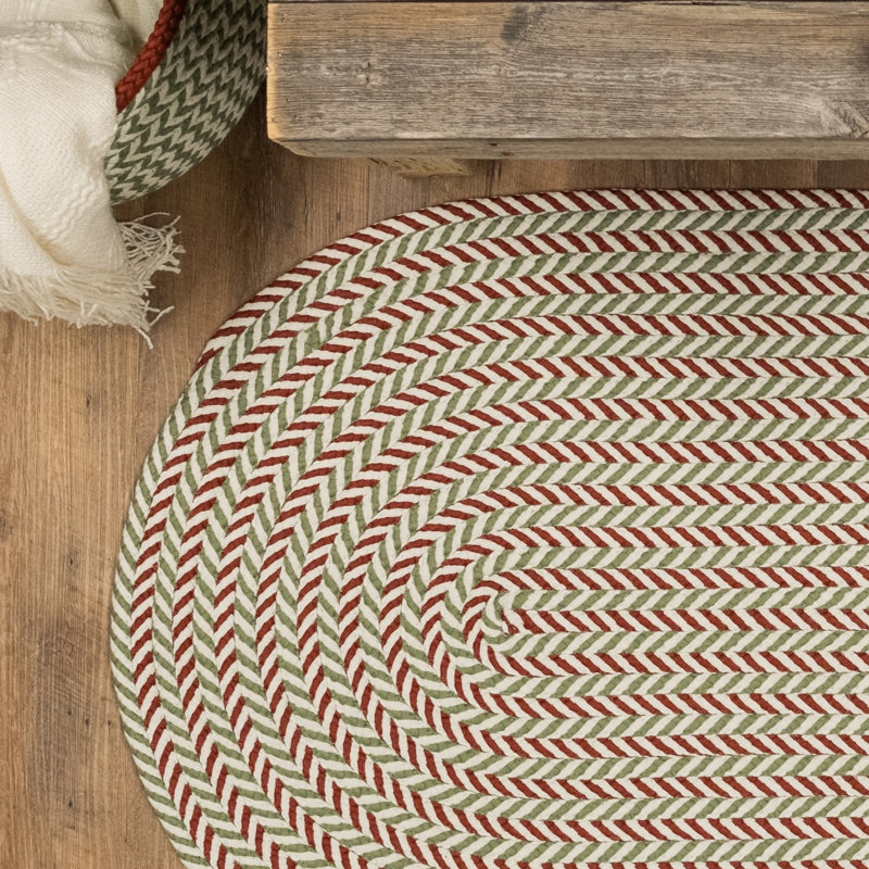 Paulyn Chevron Indoor Rug, Oval 2'10" x 4'10"