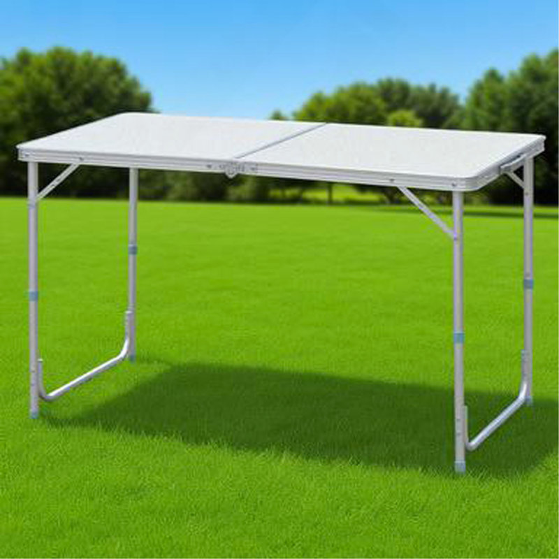 Table de camping pliante portative en aluminium facile à nettoyer