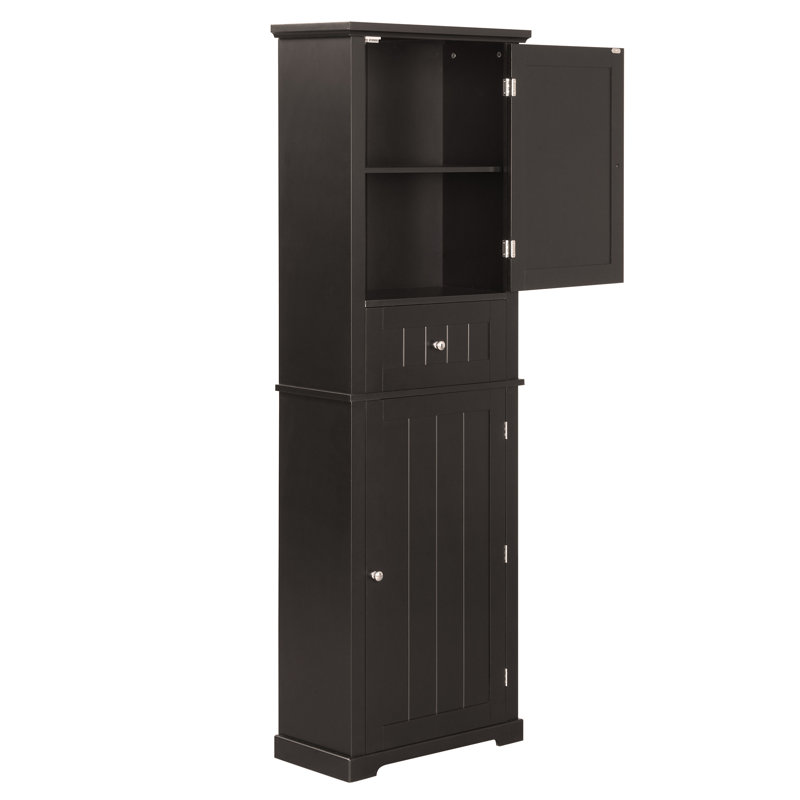 Ahsanul Freestanding Bathroom Cabinet, Black