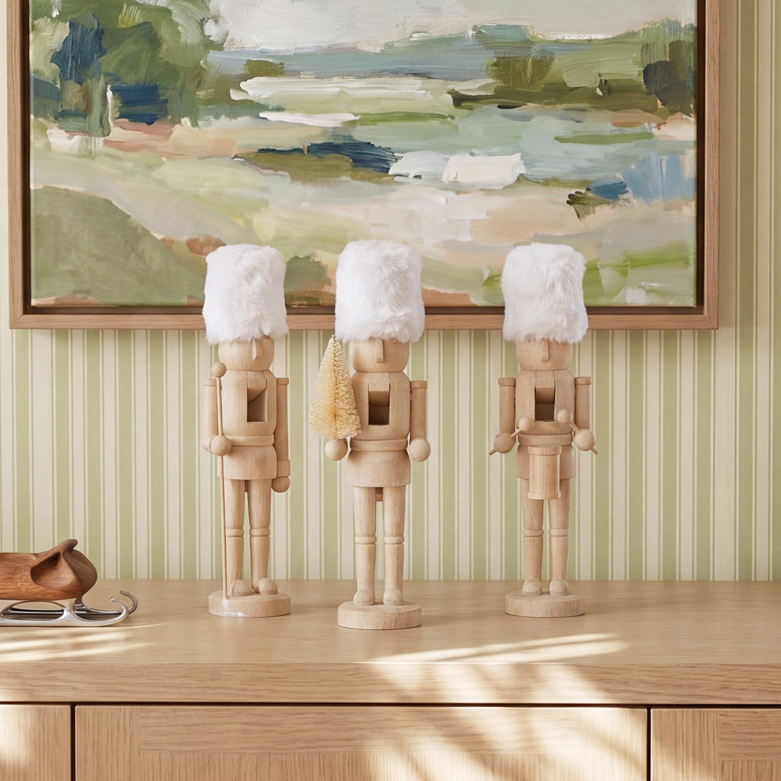 3-Piece Resin Nutcracker Figurine Set
