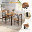 Ensemble de salle à manger 3 pièces en brun rustique, ensemble de table de salle à manger avec 2 chaises en forme de X, pour les petits espaces et les appartements-984891358-984891355