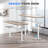  Dual Motor Electric Standing Desk Frame, 265lbs Capacity, White Frame Only, Height Adjustable Legs With 3 Led Memory Controller, Fits 47.2" To 78.7" Tops, Ergonomic Sit Stand Desk Base-1005913350