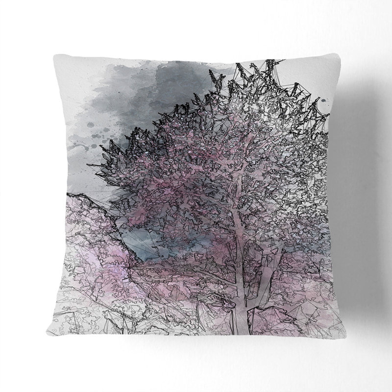 Trees in Malaga Spain Cushion with Filling, 55cm H x 55cm W x 20cm D