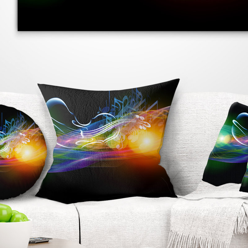 Coussin abstrait, 18 po x 18 po, Coussin décoratif