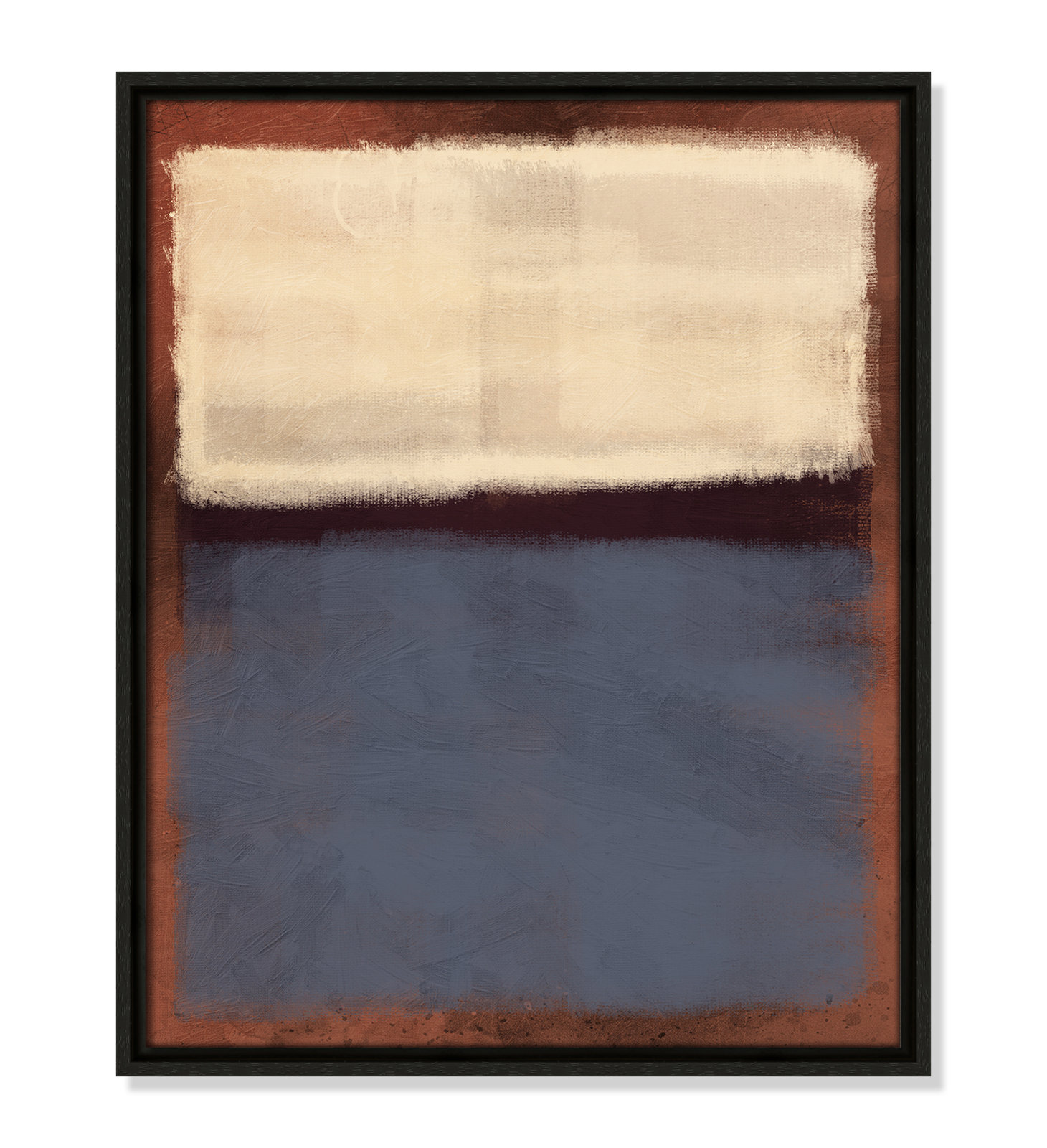 Coronado "Alabaster Burst" Painting, Espresso Framed, 21.5" H x 17.5" W x 2" D