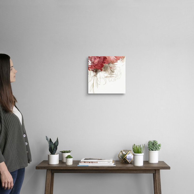 Reproduction d’art sur toile, "Crimson Lust III" par PI studio, Toile tendue, H 12 po x l 12 po x P 1,25 po