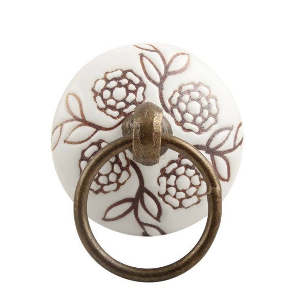 Oversized Hand Painted 2.25" Diameter Mushroom Knob