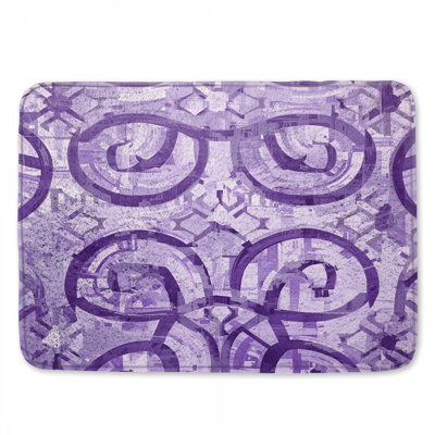 Purple Swirl Geometric Bath Mat