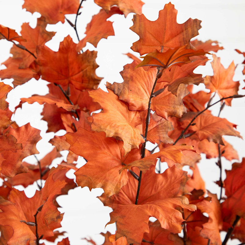 Arbre d'automne artificiel érable rustique Autumn, H 48 po x l 22 po x P 22 po, Orange fumé